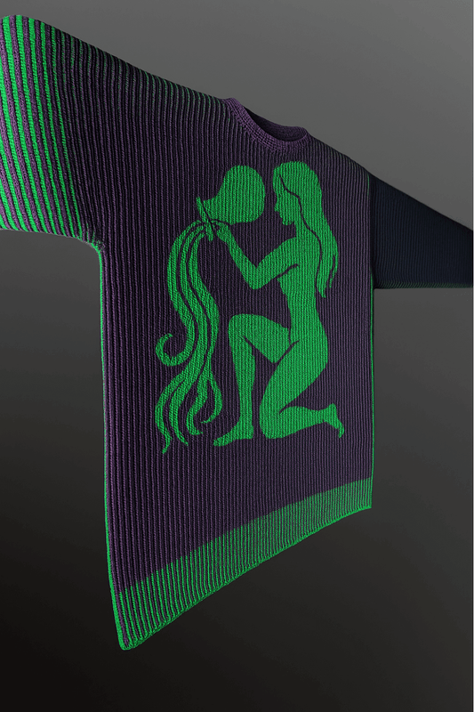 Schattenstrick Pullover Aquarius - Sternzeichen Wassermann