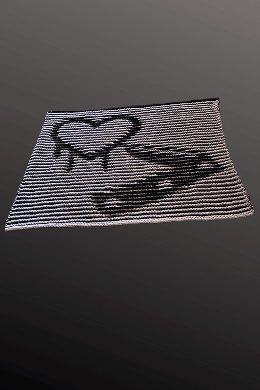 Schattenstrick Decke | Kissen Carved - Herz