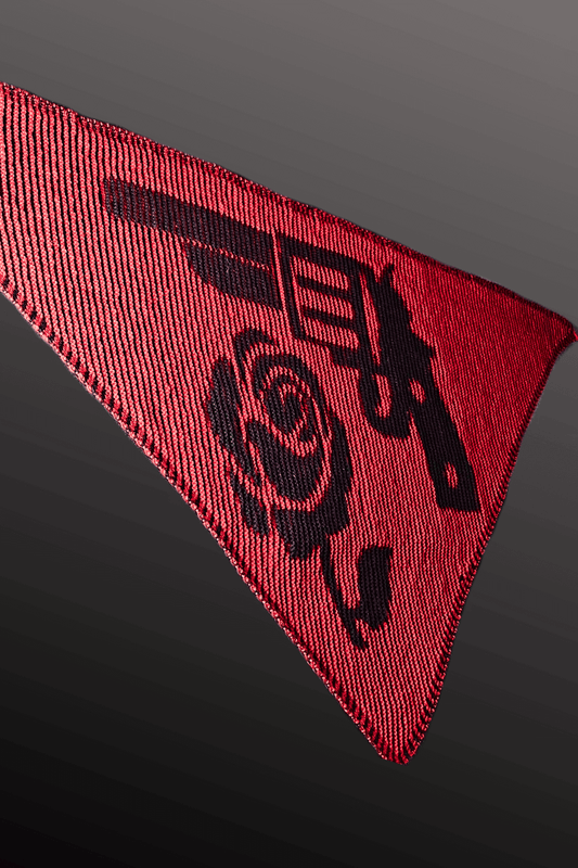 Schattenstrick Tuch Chasing Destiny - Rose und Pistole