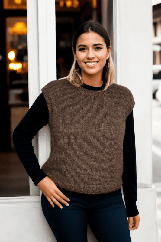 Pullunder Nocturne aus Amano Eco Puna Undyed und Kremke Soul Wool Silky Kid selber stricken