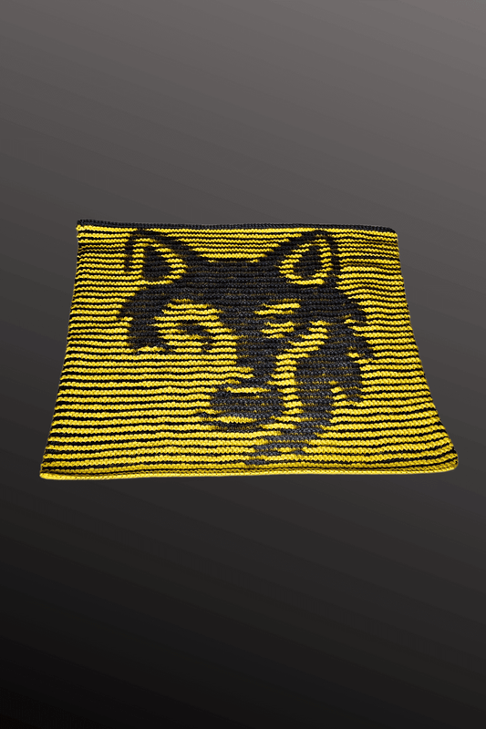 Schattenstrick Decke | Kissen Alpha - Wolf