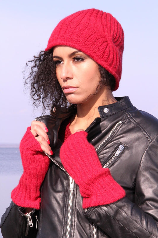 Mütze und Pulswärmer aus Cardiff Cashmere Classic selber stricken