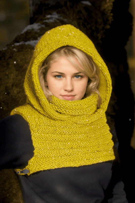 Kapuzen-Kragen Cochall aus  BC Garn Hamelton Tweed 1 selber stricken