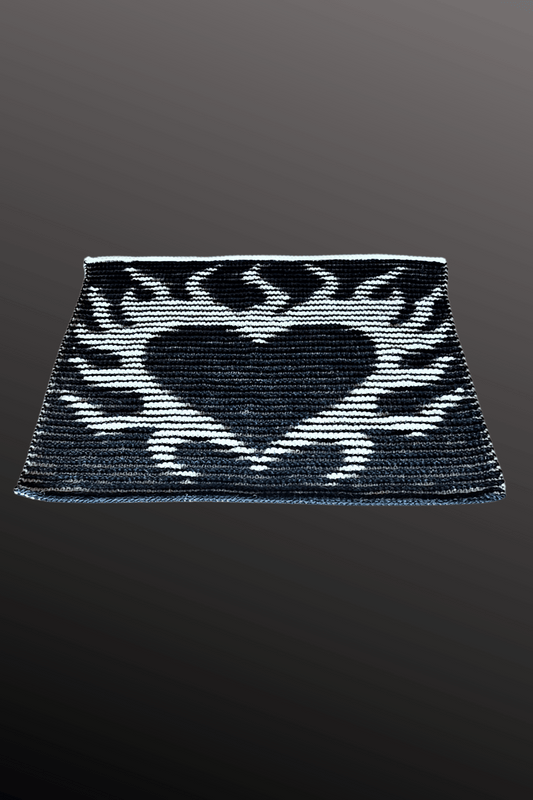 Schattenstrick Decke | Kissen Flameborn - Herz