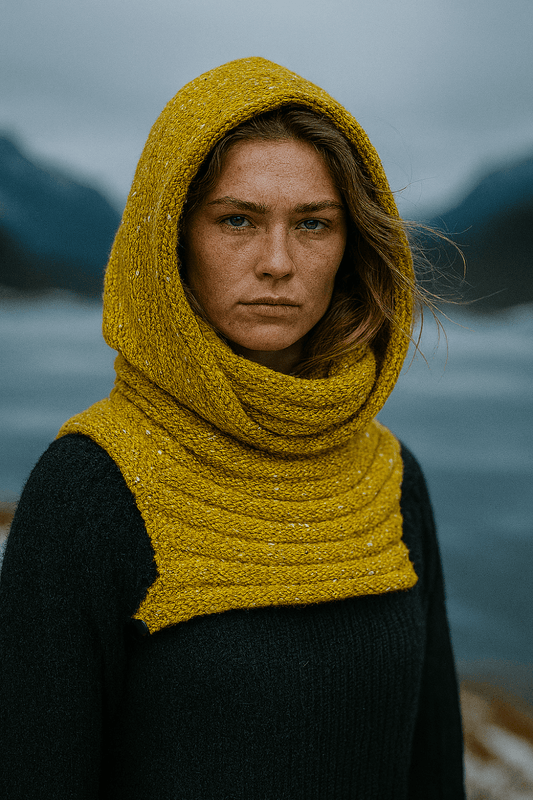 Kapuzenkragen Marked aus BC Garn Hamilton Tweed 1 selber stricken