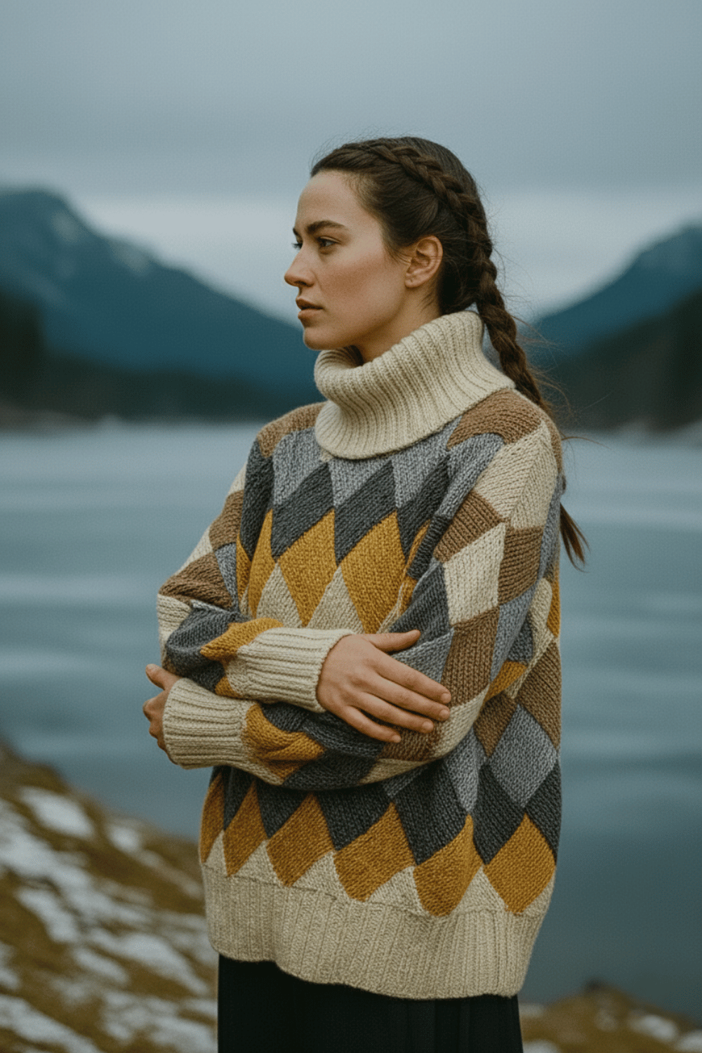 Entrelac Pullover Taken