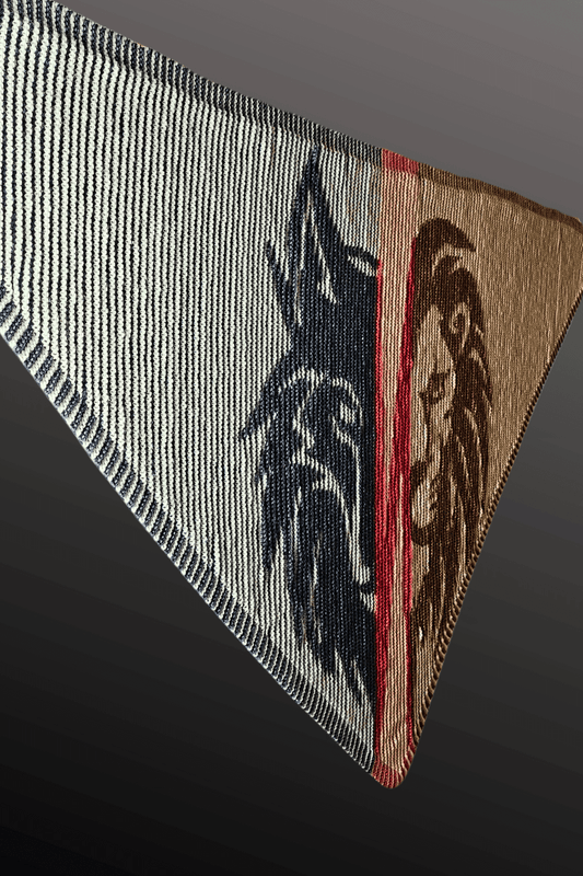 Schattenstrick Tuch The Cadre - Wolf und Löwe