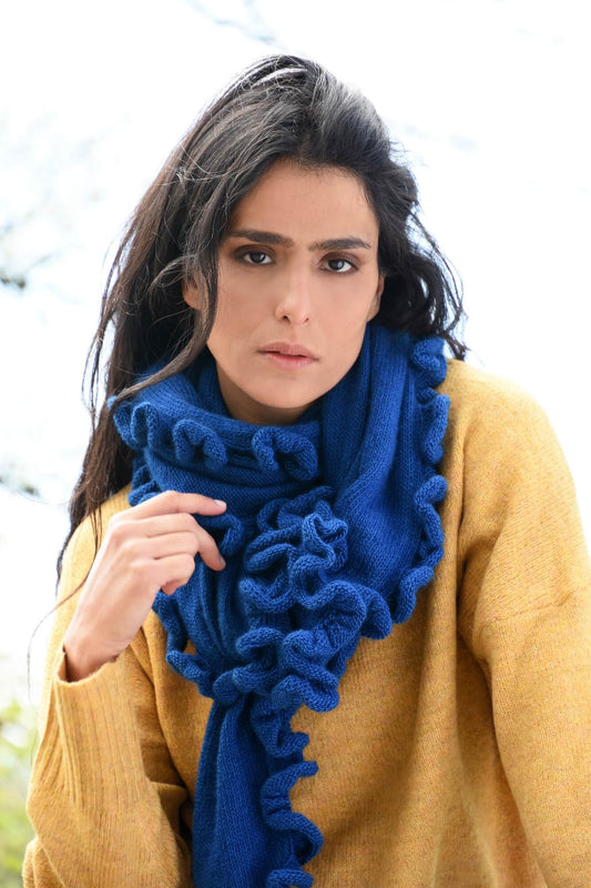 Tuch Nuble aus Araucania Nuble - selber stricken - mit Rüschenrand