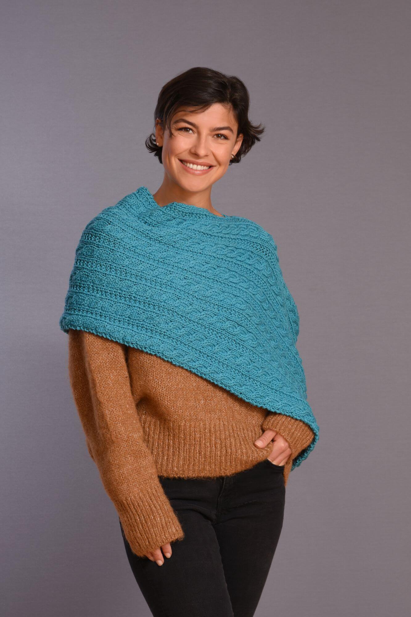 Einfachen Poncho selber stricken