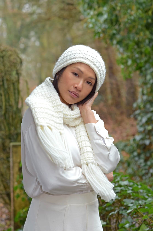 Mütze und Schal im Strukturmuster stricken