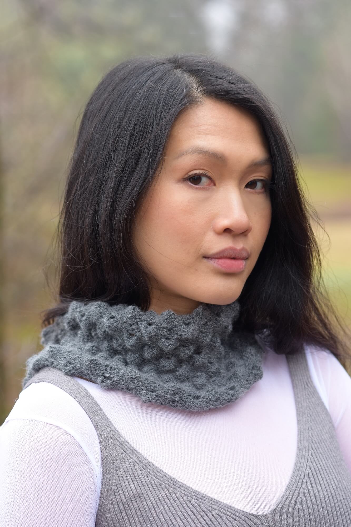 Loop mit 3D-Muster stricken