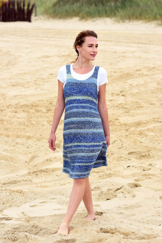 Sommerkleid in kraus rechts stricken