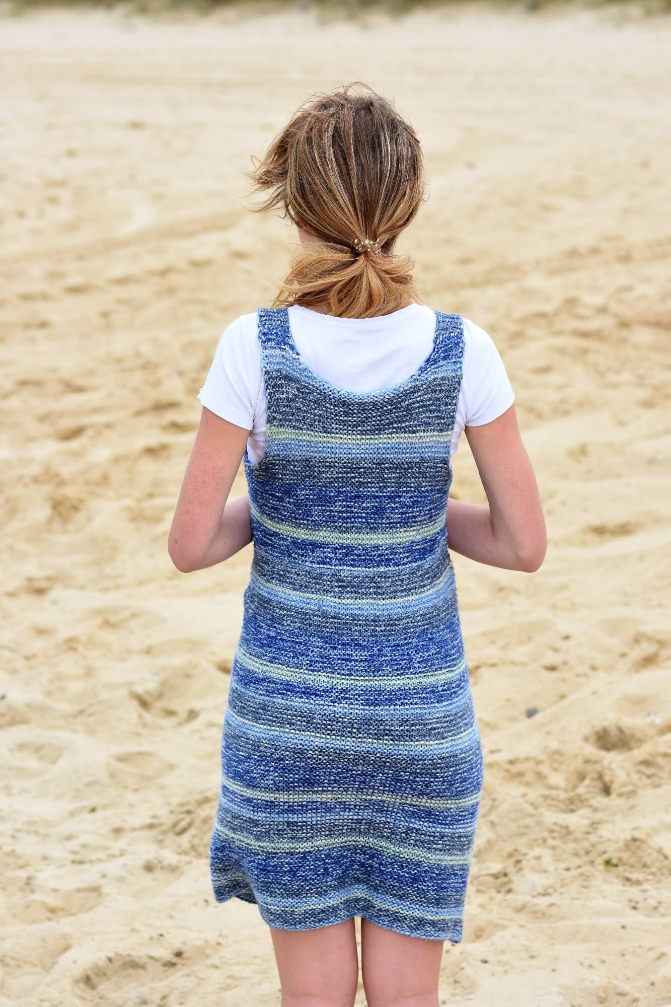 Sommerkleid in kraus rechts stricken