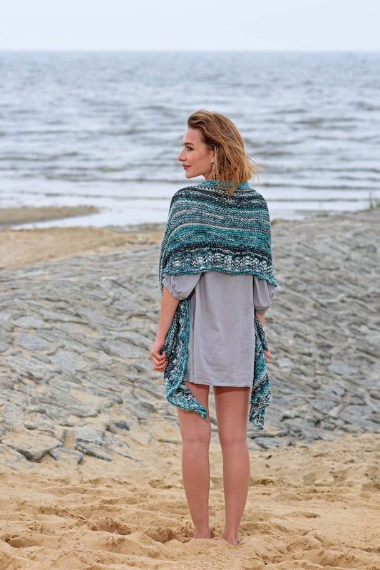 Sommertuch mit Lochmuster stricken