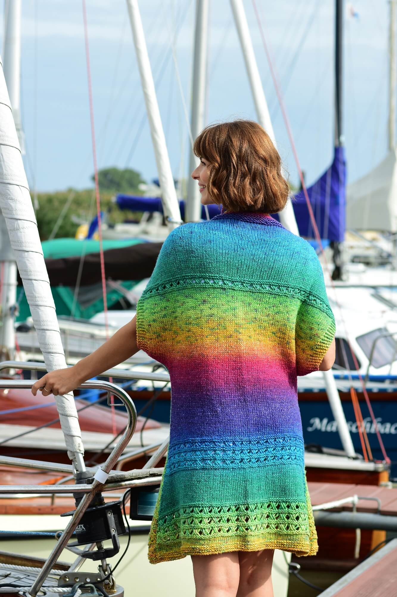 Jacke in A-Form stricken