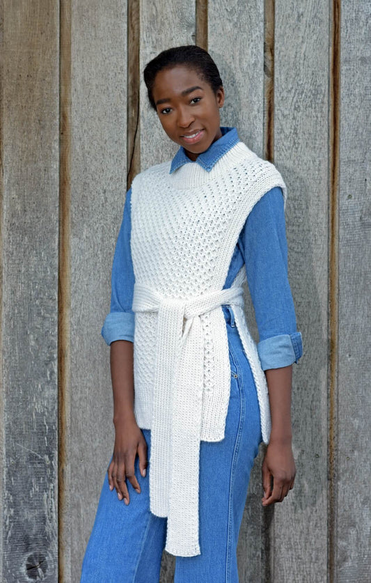 Pullunder mit Gürtel stricken