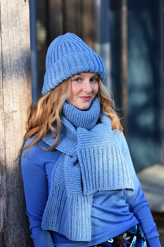 Mützen Set mit Vollpatent stricken