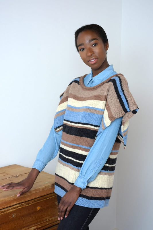 Pullunder mit Streifen stricken