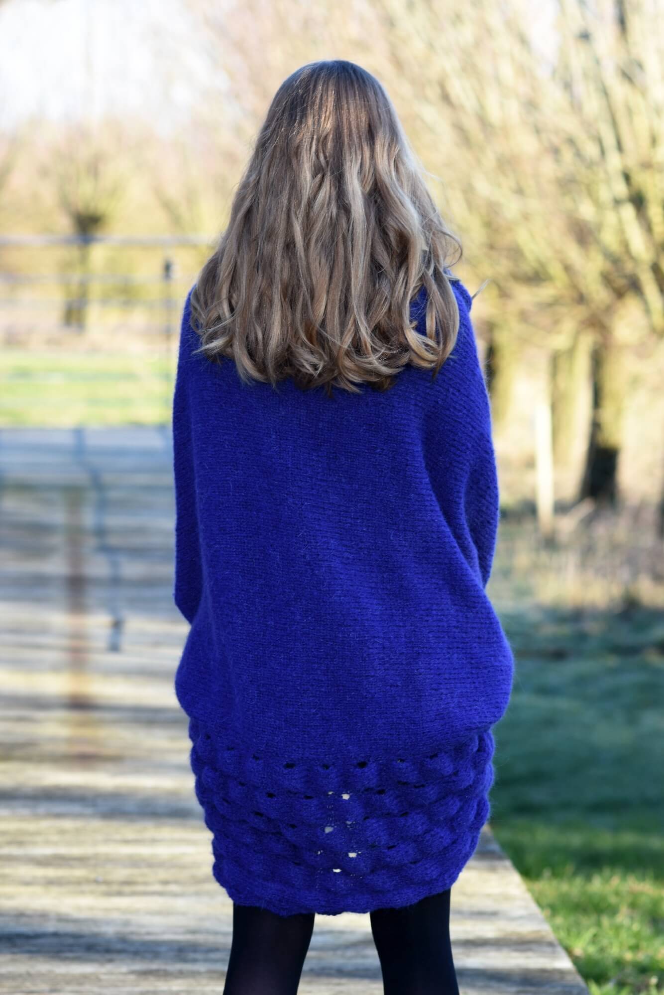 Jacke mit Blasenmuster stricken