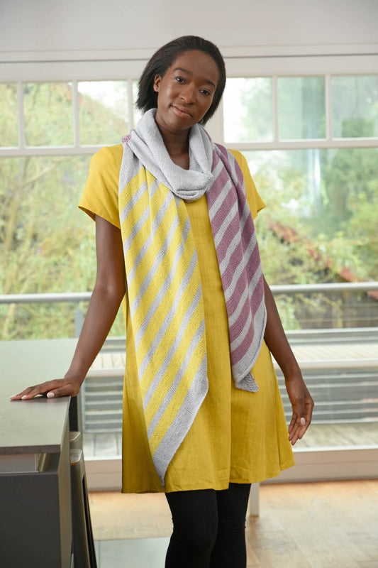 Tuch mit Streifen stricken