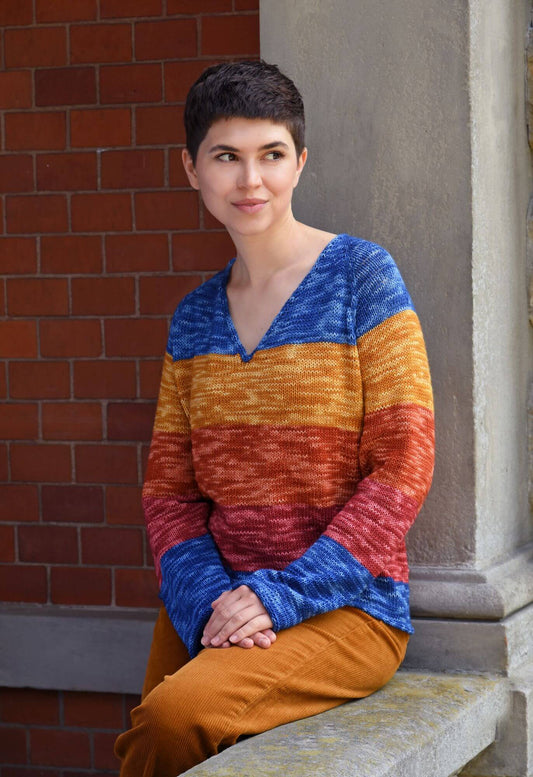 Pullover mit Streifen stricken