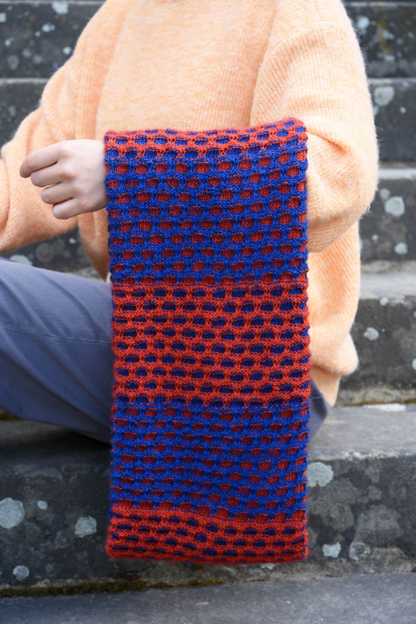 Loop mit Hebemaschen stricken