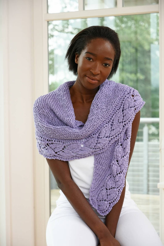 Kleines Tuch mit romantischer Bordüre stricken