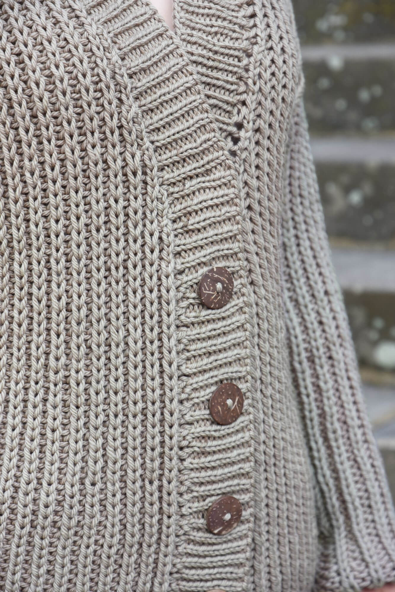 Jacke im Briochemuster stricken