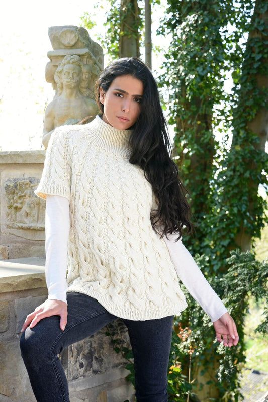 Pullover mit Zopfmuster stricken