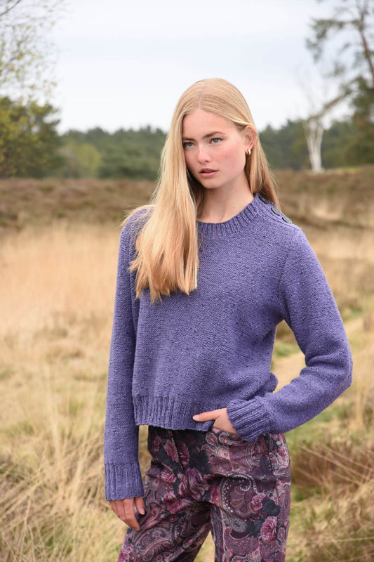 Pullover mit Schulterdetail stricken
