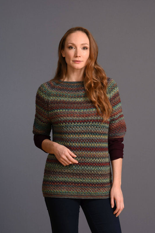 Kurzärmeligen Raglan-Von-Oben Pulli stricken