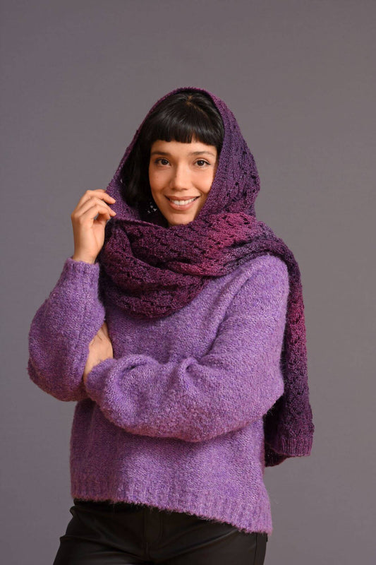 Kapuzenschal stricken