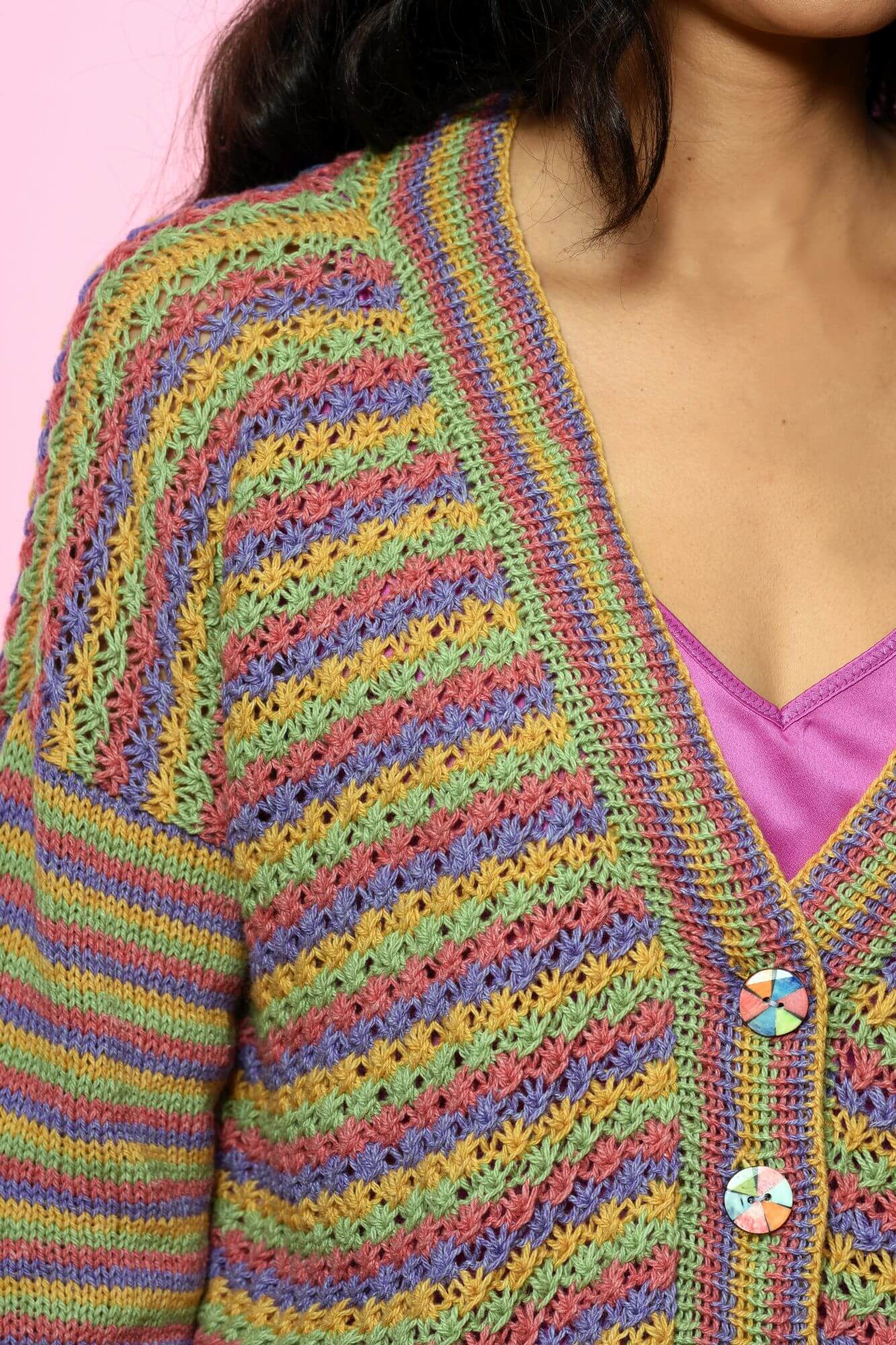 Jacke mit Sternenmuster stricken