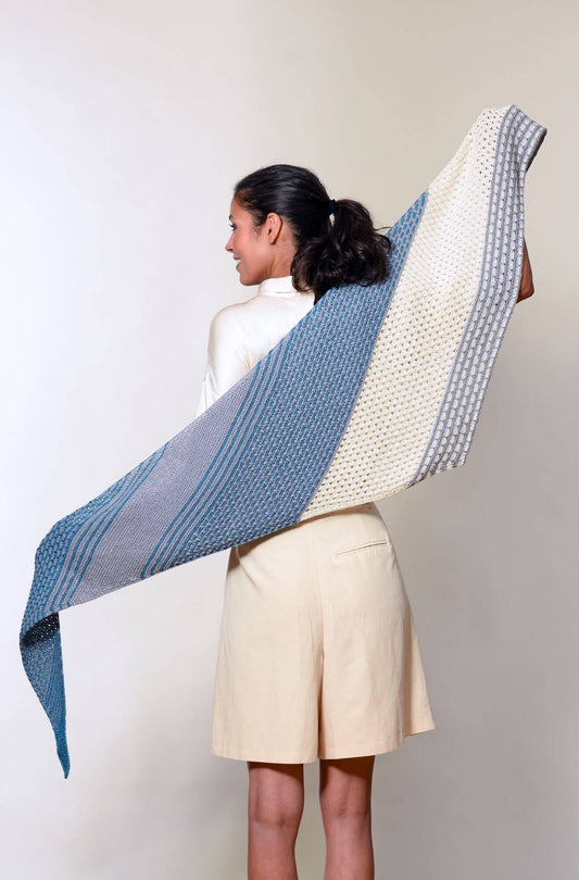 Asymmetrisches Sommertuch stricken