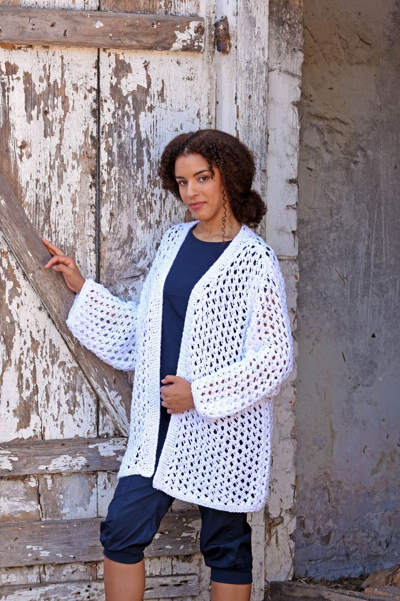 Jacke mit Lochmuster selber stricken