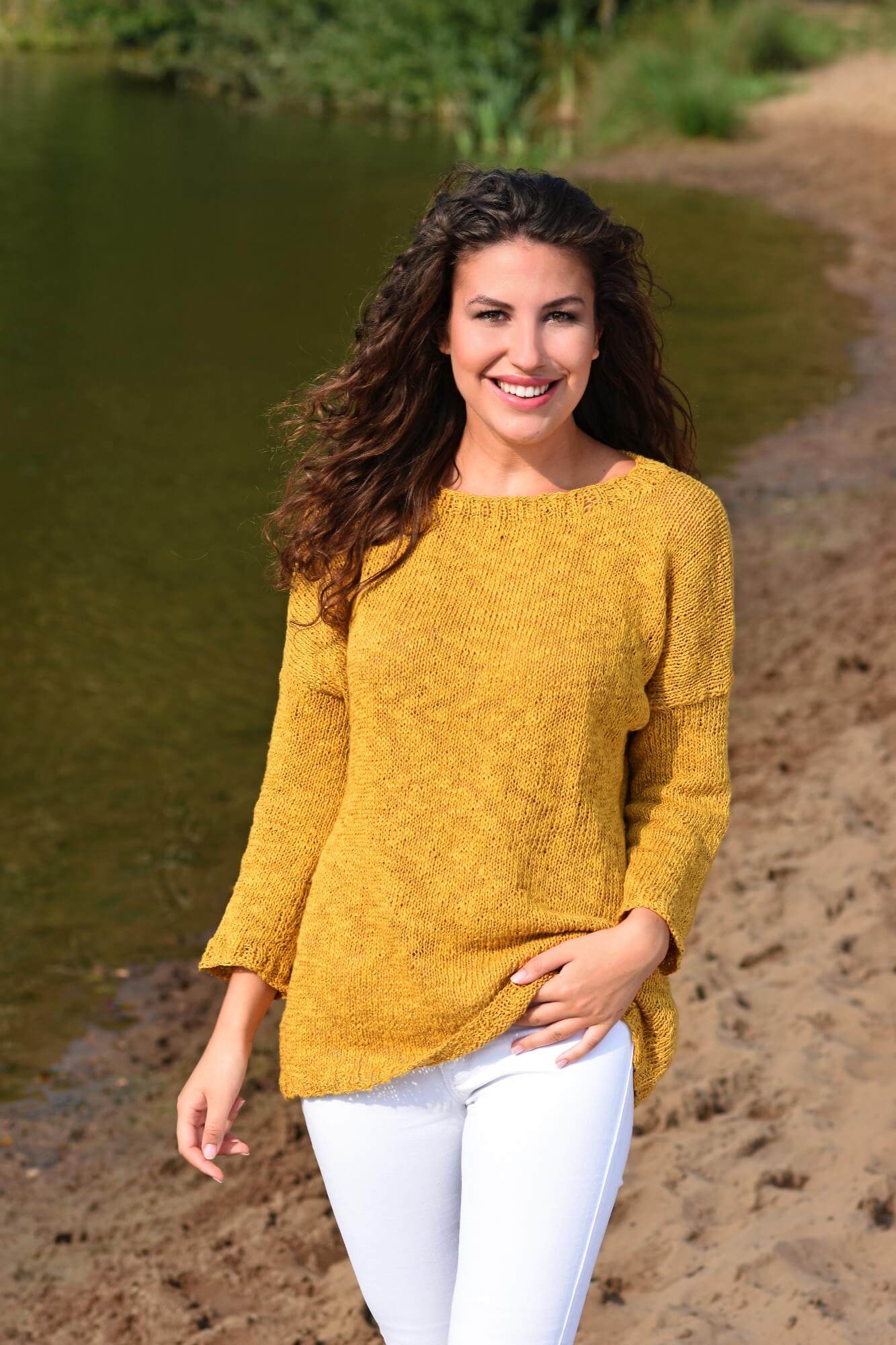 Lässigen Sommerpullover stricken