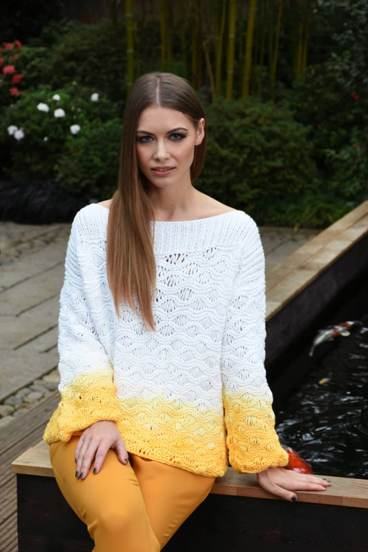 Pullover mit DIY-Ombrefärbung stricken