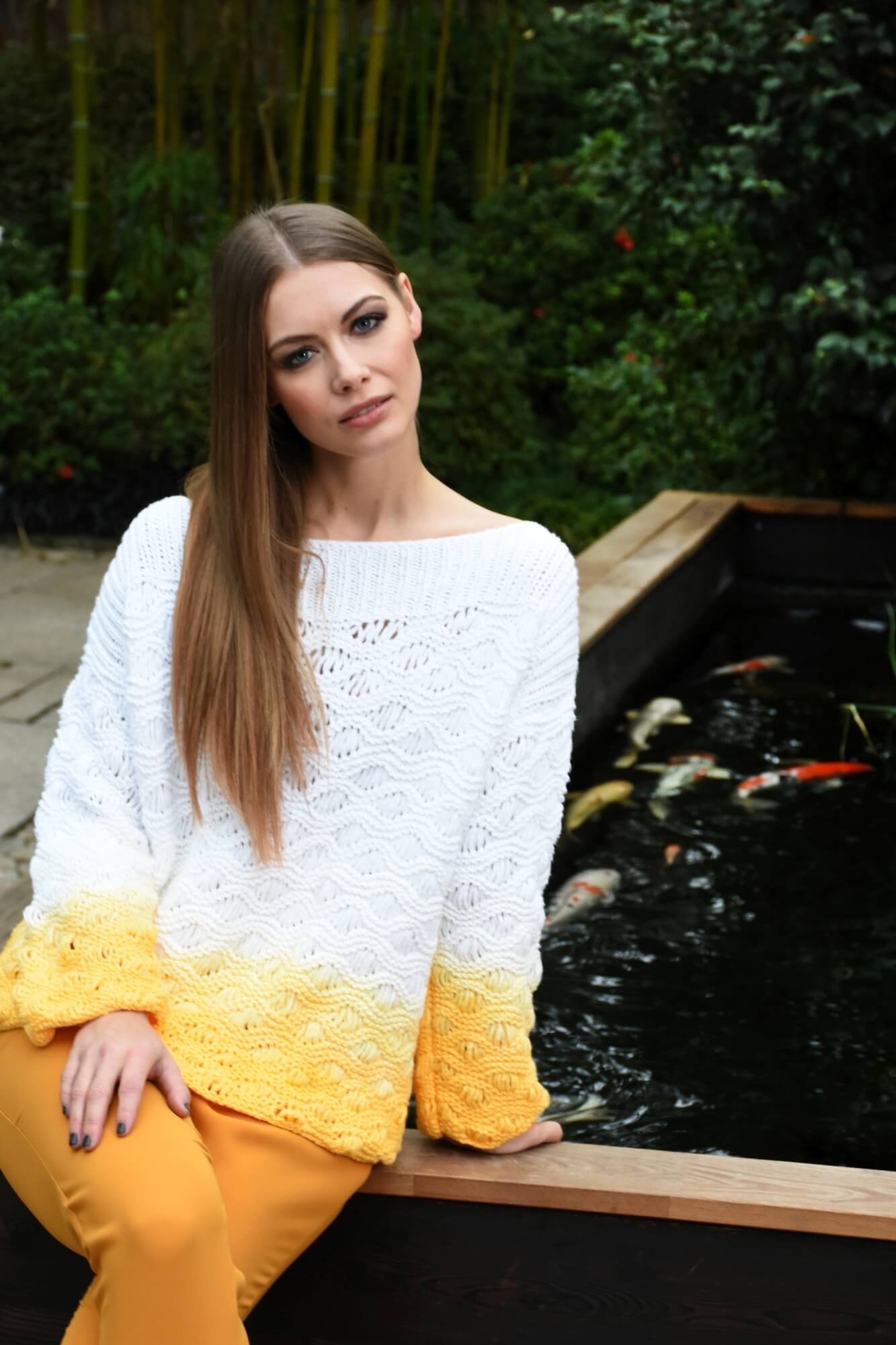 Pullover mit DIY-Ombrefärbung stricken
