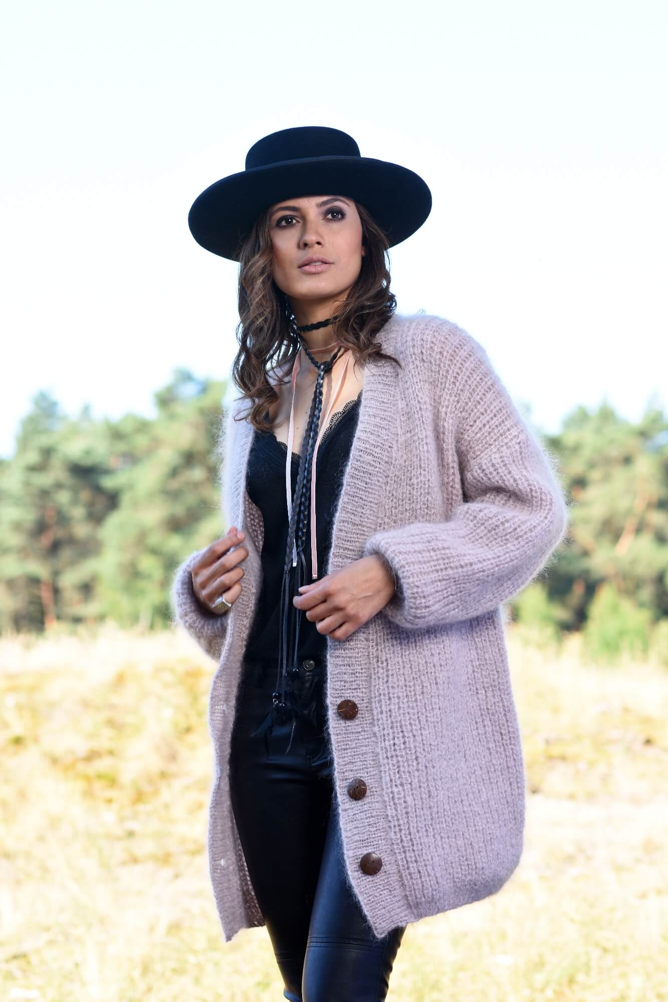 Oversized Strickjacke im Vollpatent stricken