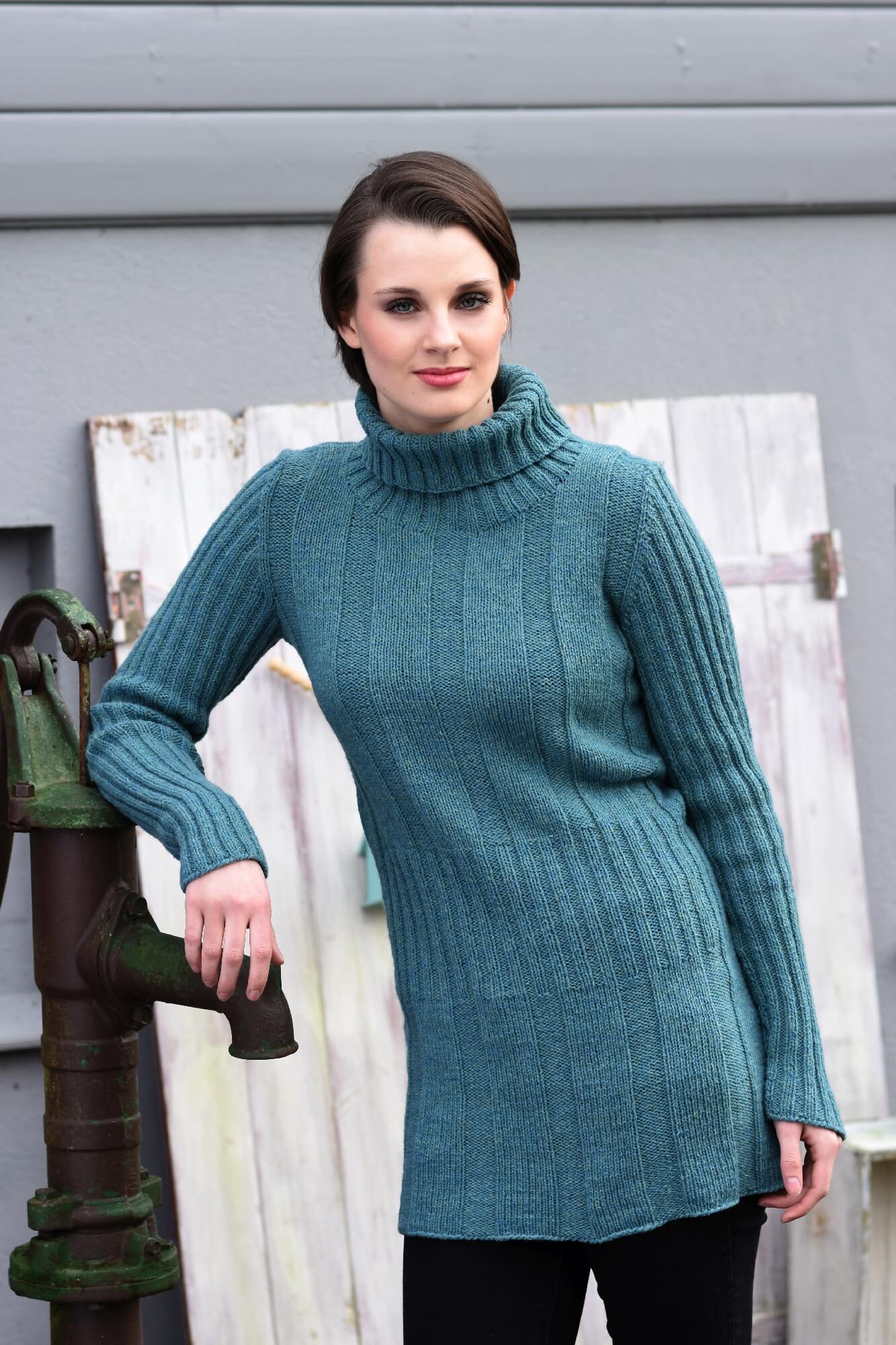 Pullover mit unterschiedlichen Rippenmustern stricken