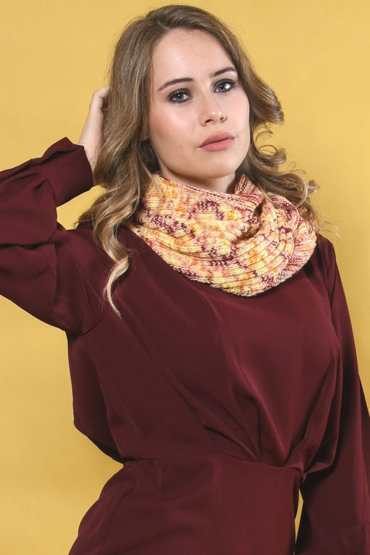 Tuch mit unterschiedlichen Rippen stricken