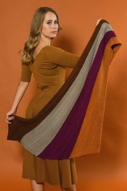 Tuch mit verkürzten Reihen stricken