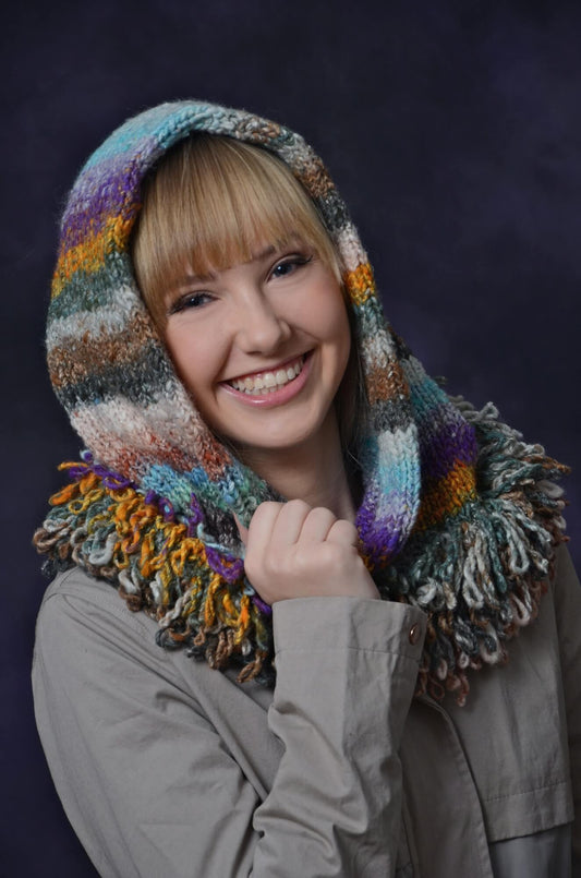 Kapuzenloop Sporty aus Noro Obi selber stricken