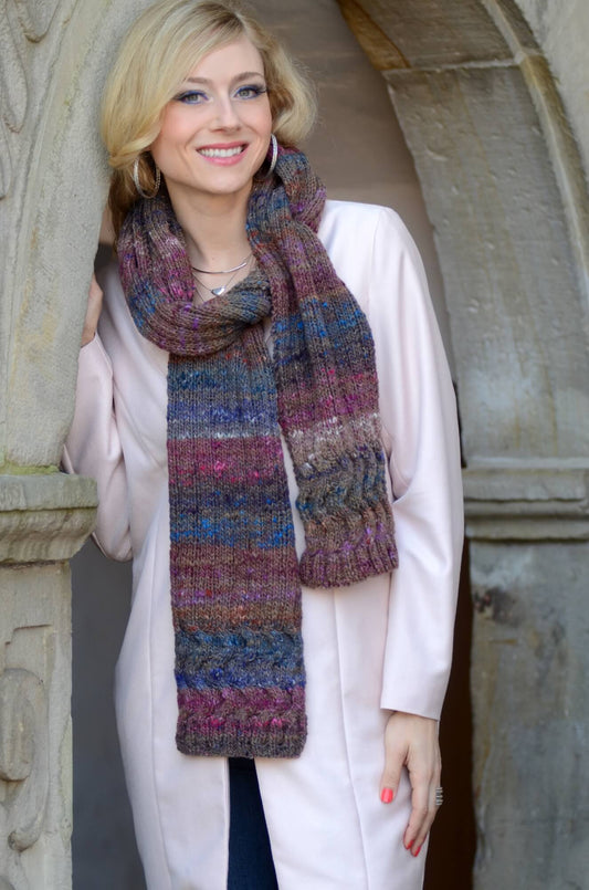 Schal Goldy aus Noro Skinryoku selber stricken