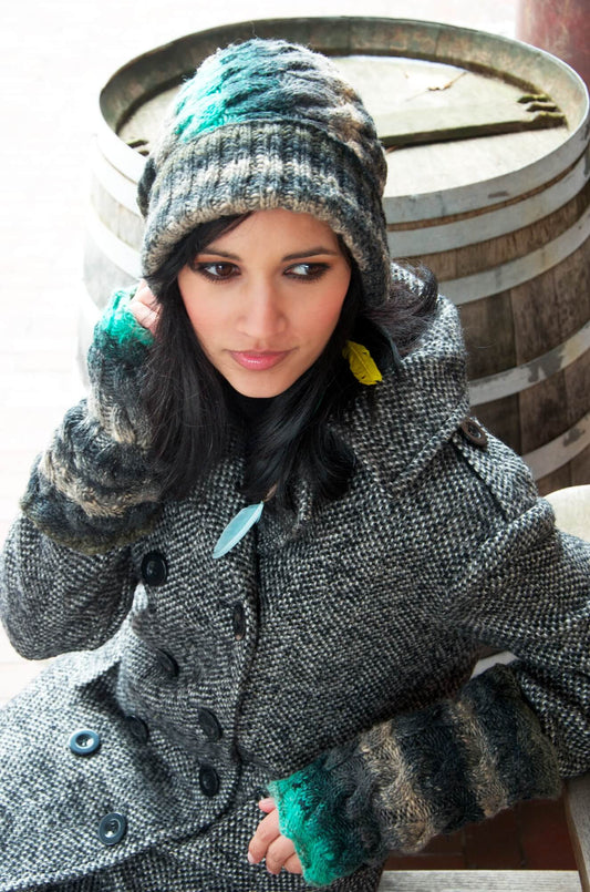 Mützen Set After Eight aus Noro Shiro selber stricken