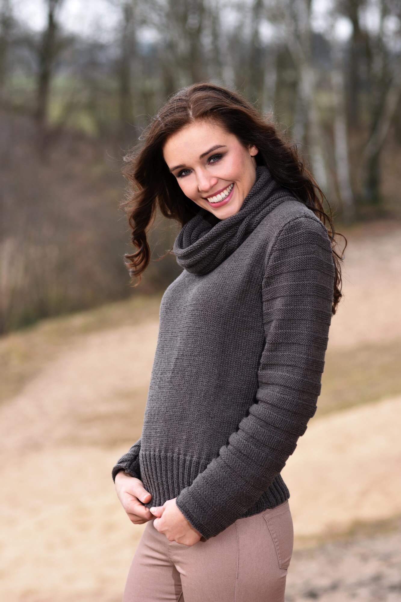 Pullover mit gerippten Ärmeln stricken