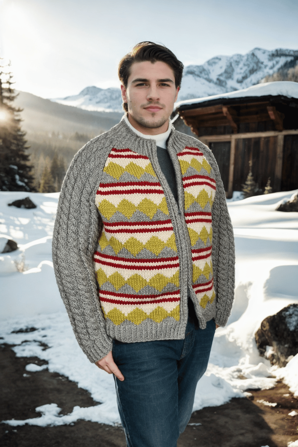 Jacke Gaelic Frost aus Erika Knight Maxi Wool selber stricken