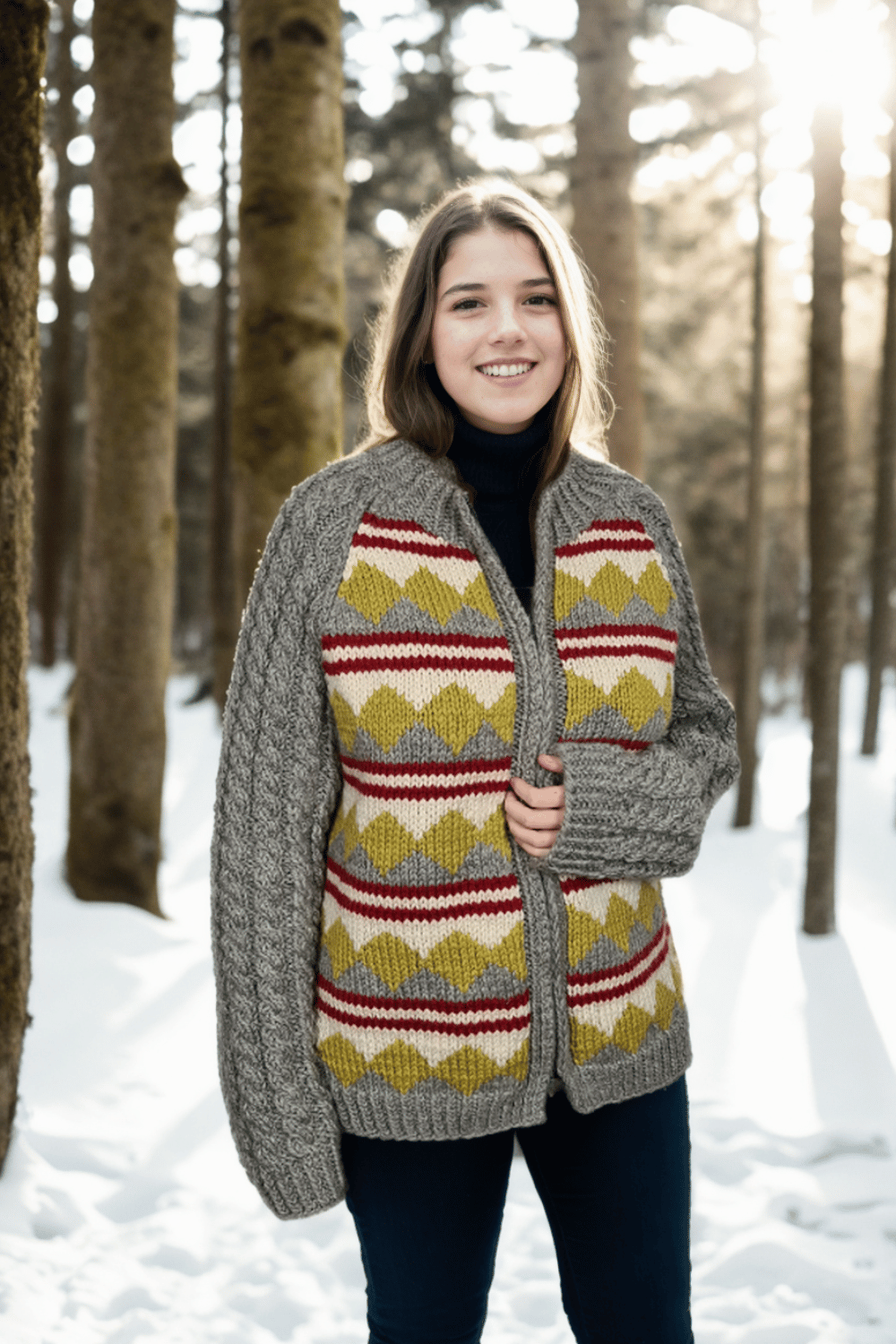 Jacke Gaelic Frost aus Erika Knight Maxi Wool selber stricken