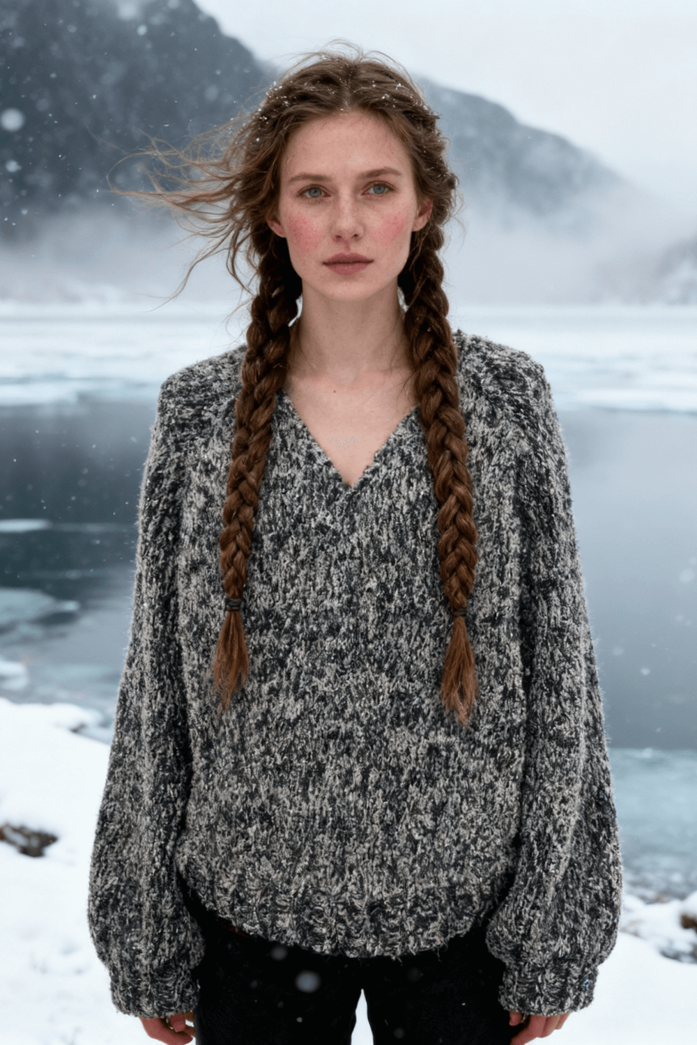 Pullover Frozen aus Alpaca Bouclé von Kremke Soul Wool und Brisa von BC Garn selber stricken