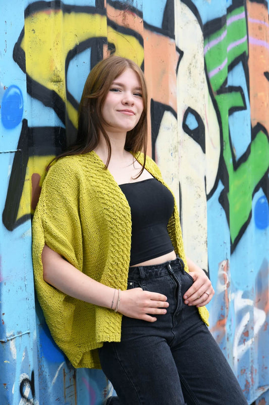Jacke Roderika aus Schachenmayr Rugiada selber stricken. 